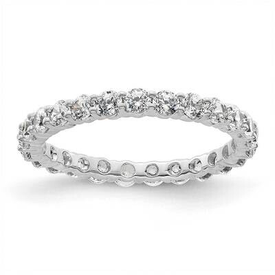 Polished Shared Prong 1 Carat Diamond Complete Eternity Band 14k White Gold ET0001-100-4W4, MPN: ET…