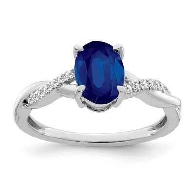 Oval Sapphire Diamond Ring 14k White Gold RM4235-SA-007-WA, MPN: RM4235-SA-007-WA, 886774526676