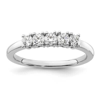 5-Stone Prong-Set Holds 5-2.9mm Round Diamond Band Ring Mounting 14k White Gold RM3181B-050-WAA, MP…