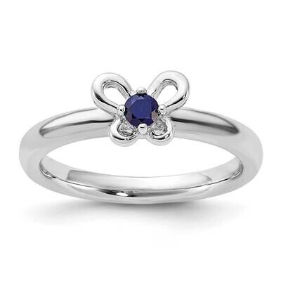 Stackable Expressions Created Sapphire Ring Sterling Silver QSK1241, MPN: QSK1241,