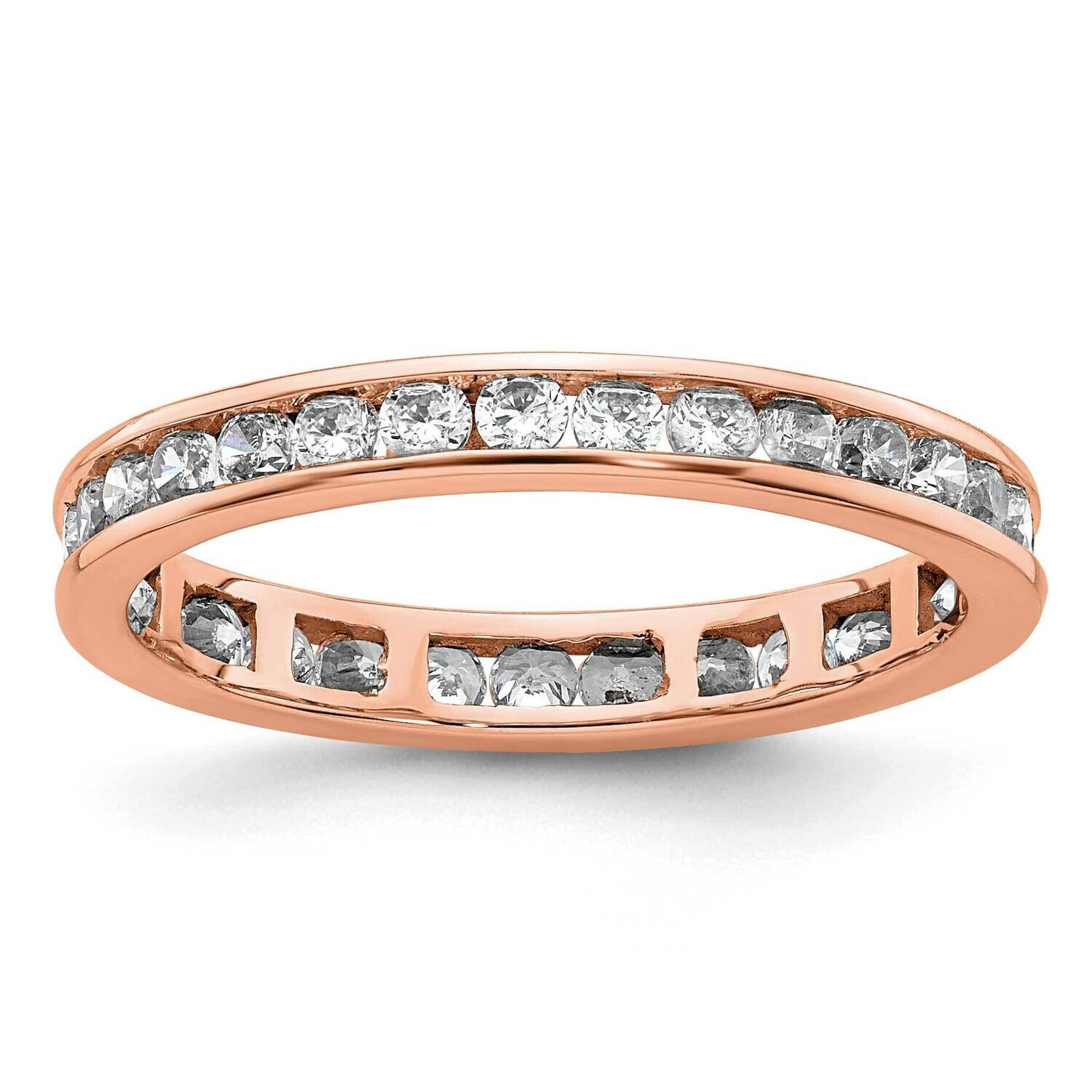 Polished Channel-Set 1 Carat Diamond Complete Eternity Band 14k Rose Gold ET0009-100-9R4, MPN: ET00…