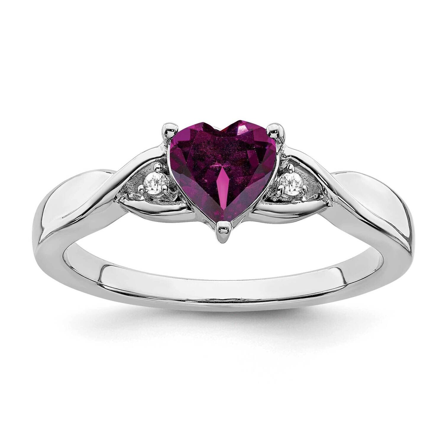 Rhodolite Garnet Diamond Ring Sterling Silver Rhodium-Plated RM7413-RG-002-SSA, MPN: RM7413-RG-002-…
