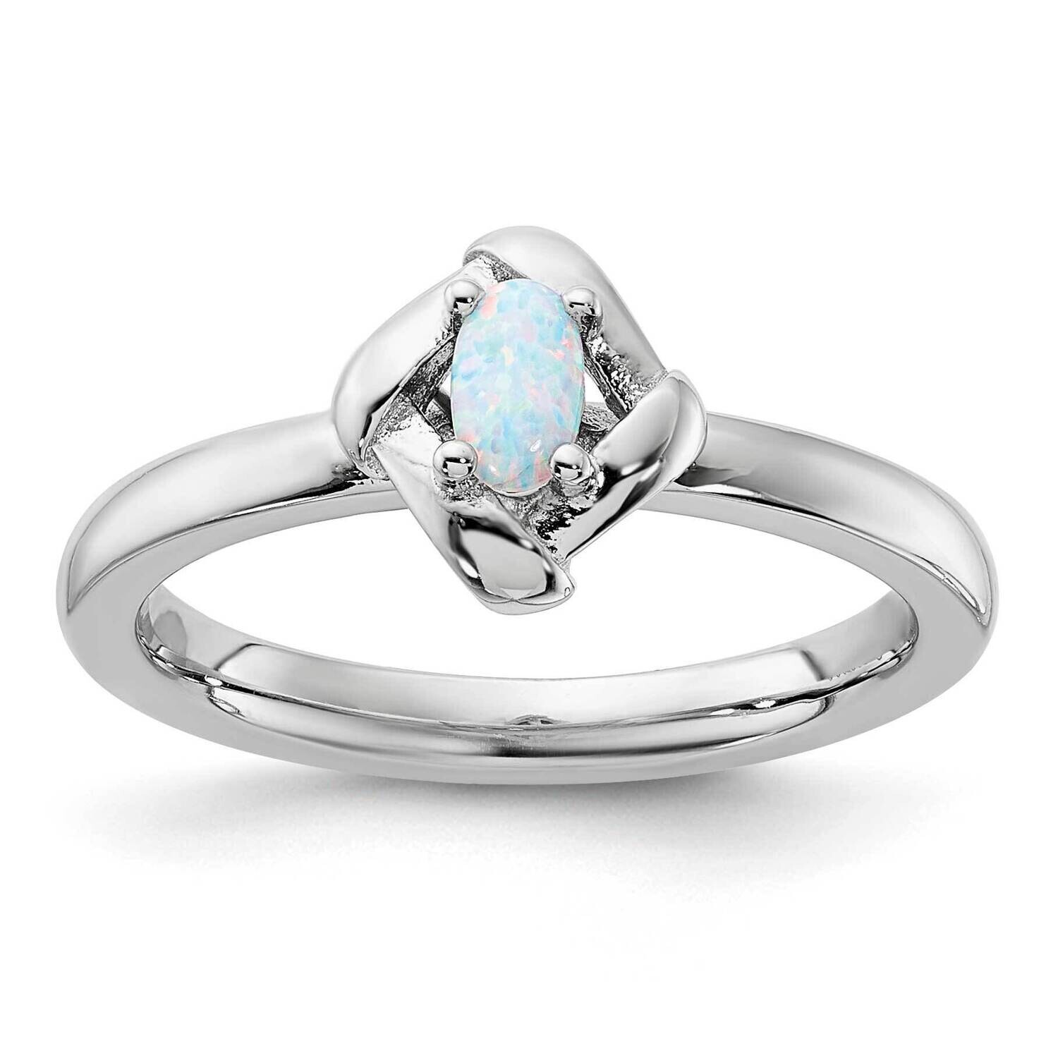 Stackable Expressions Created Opal Ring Sterling Silver QSK1283, MPN: QSK1283,