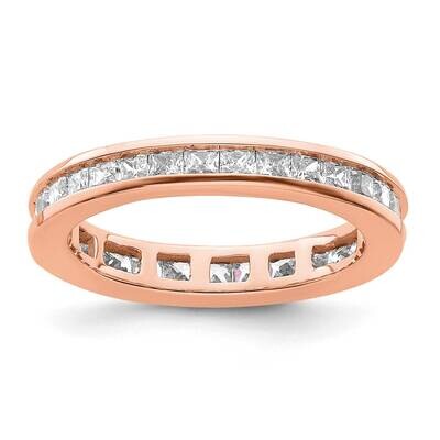 Polished Channel-Set 1 Carat Princess Diamond Complete Eternity Band 14k Rose Gold ET0010-100-4R4, …
