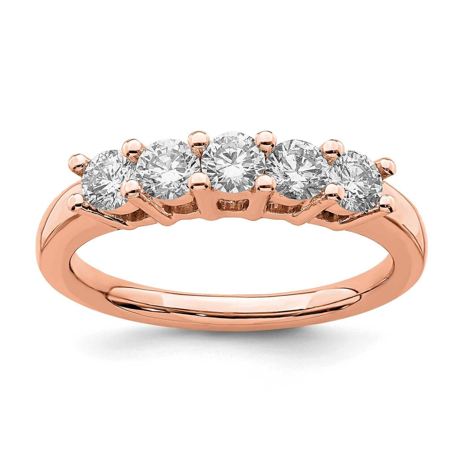 r 5-Stone Diamond Band Ring Mounting 14k Gold RM3174B-075-RAA