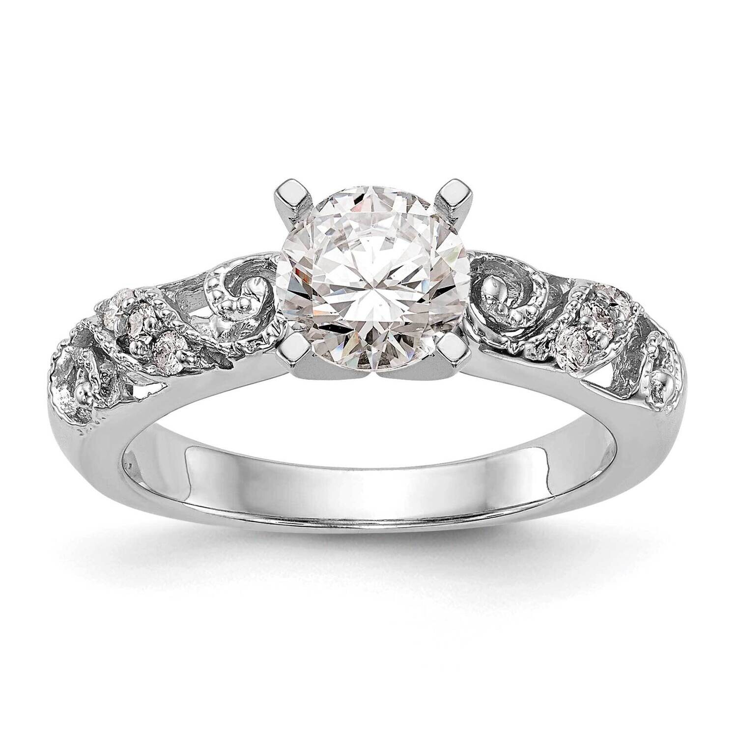 Peg Set Engagement Ring Mounting 14k White Gold RM2839E-007-CWAA, MPN: RM2839E-007-CWAA,