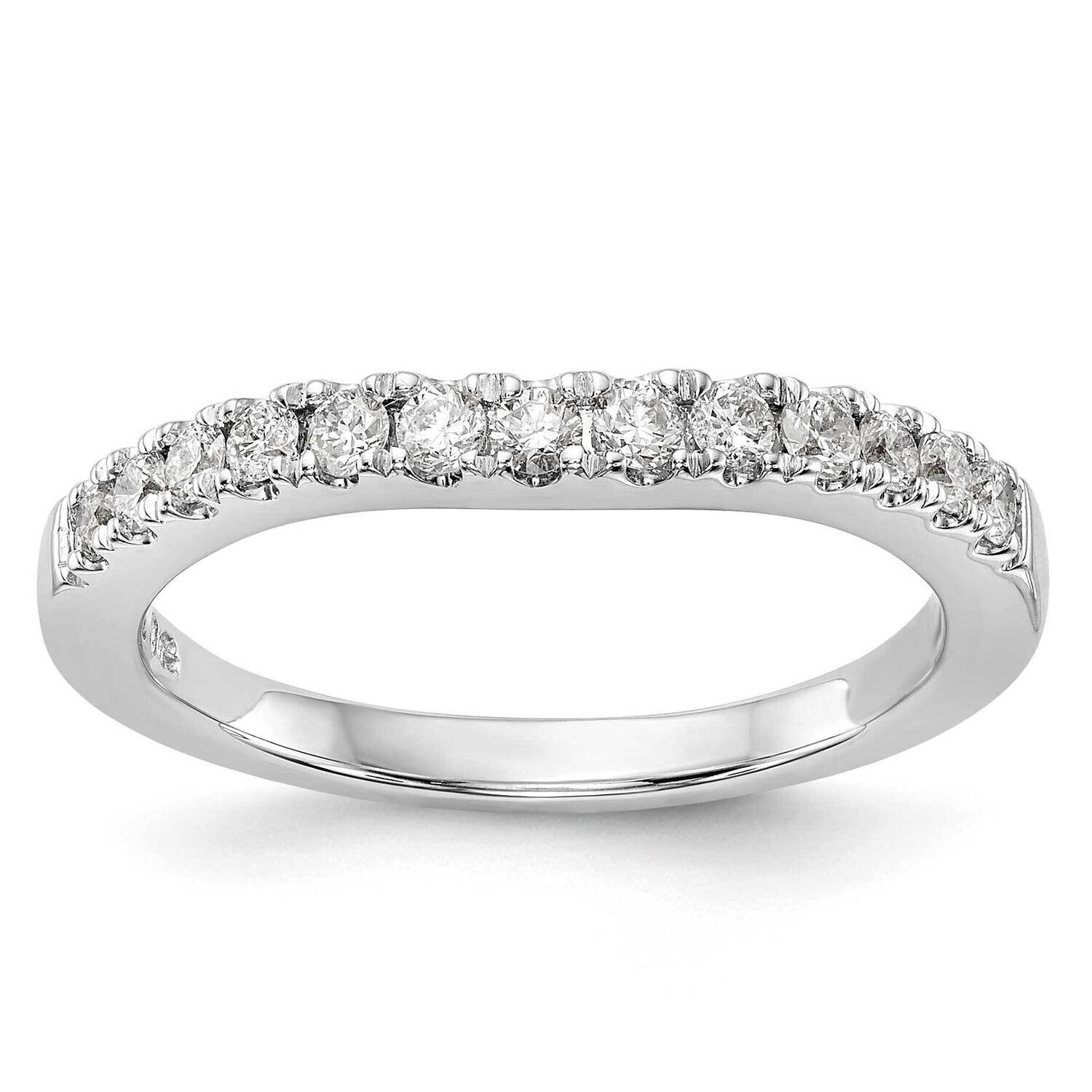 Contoured Wedding Band Ring Mounting 14k White Gold RM3040B-038-CWAA