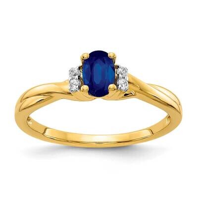 Diamond Oval Sapphire Ring 10k Gold RM5749-SA-005-1YA, MPN: RM5749-SA-005-1YA, 886774535524
