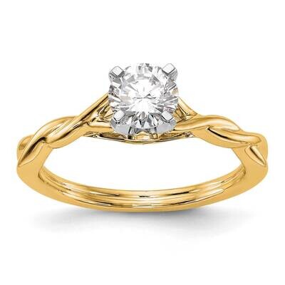 Peg Set Twist Solitaire Engagement Ring Mounting 14k Gold RM1998E-CYAA, MPN: RM1998E-CYAA,