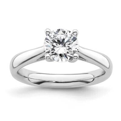 1.25 Carat 7.00 mm 4-Prong Heart Round Solitaire Engagement Ring Mounting 14k White Gold RM1937E-12…