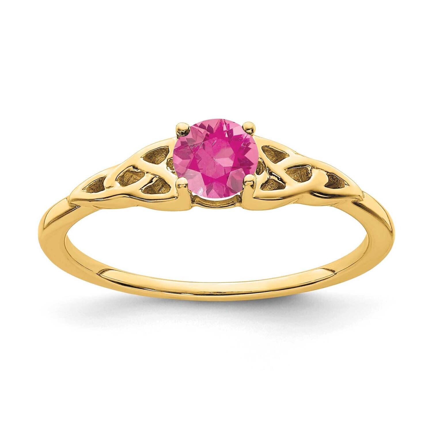 Pink Tourmaline Celtic Knot Ring 14k Gold RM7396-PT-Y, MPN: RM7396-PT-Y, 196904099193