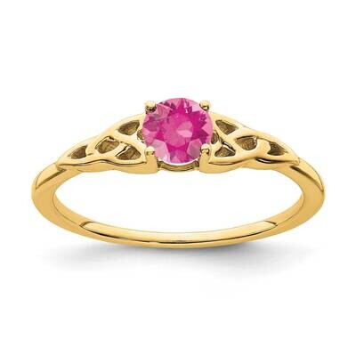 Pink Tourmaline Celtic Knot Ring 14k Gold RM7396-PT-Y, MPN: RM7396-PT-Y, 196904099193