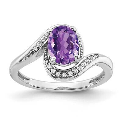 Oval Amethyst Diamond Bypass Ring 14k White Gold RM5948-AM-010-WA, MPN: RM5948-AM-010-WA, 886774544…