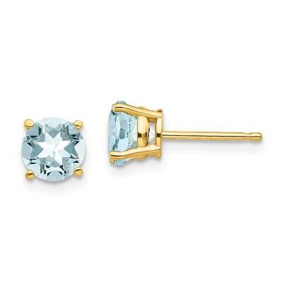 Aquamarine Earrings 14k Gold XE73AQ-B, MPN: XE73AQ-B, 883957336497