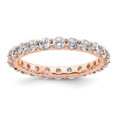 Polished Shared Prong 2 Carat Diamond Complete Eternity Band 14k Rose Gold ET0001-200-8R4, MPN: ET0…