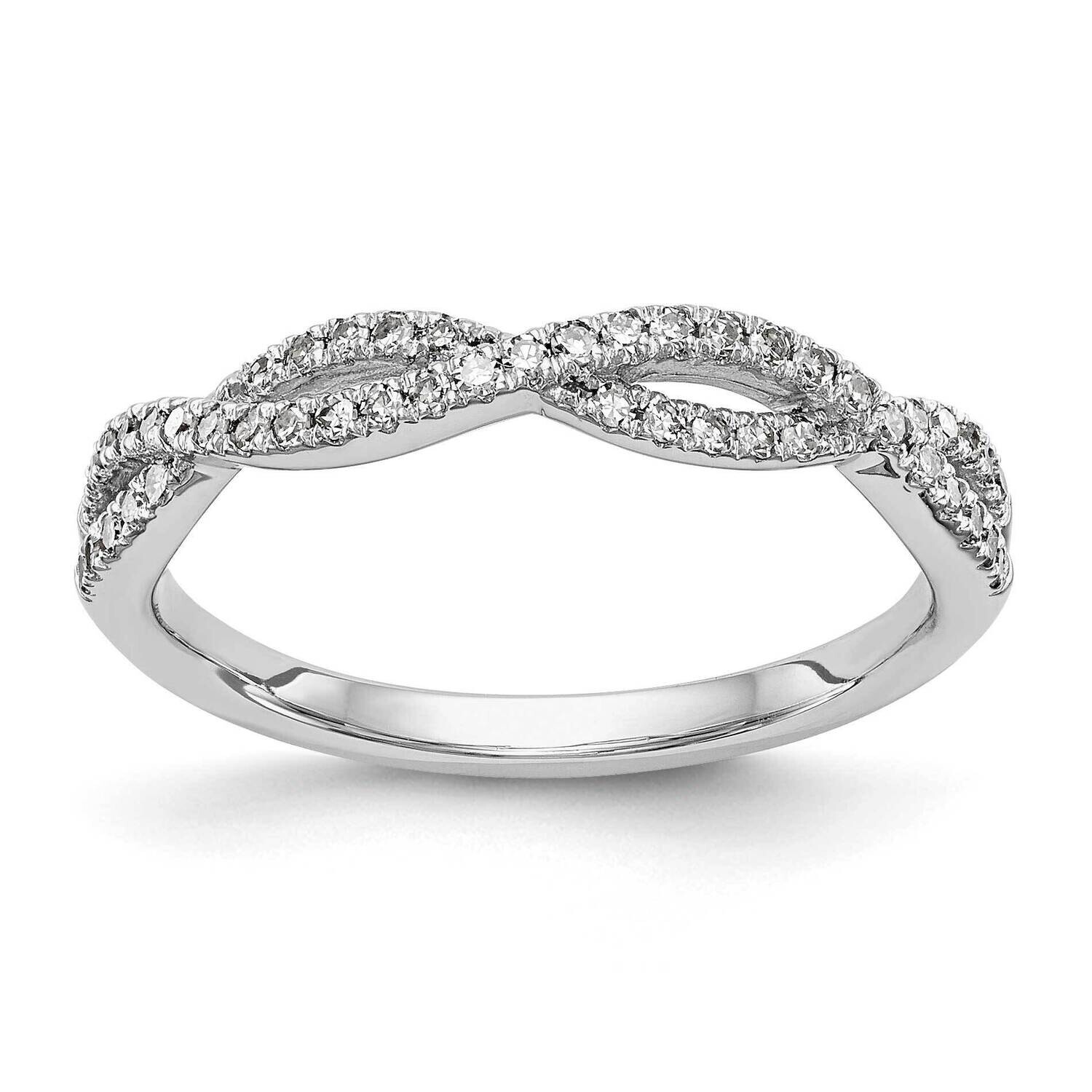 1/4 Carat Twist Wedding Band Ring Mounting 14k White Gold RM3048B-023-CWAA, MPN: RM3048B-023-CWAA,