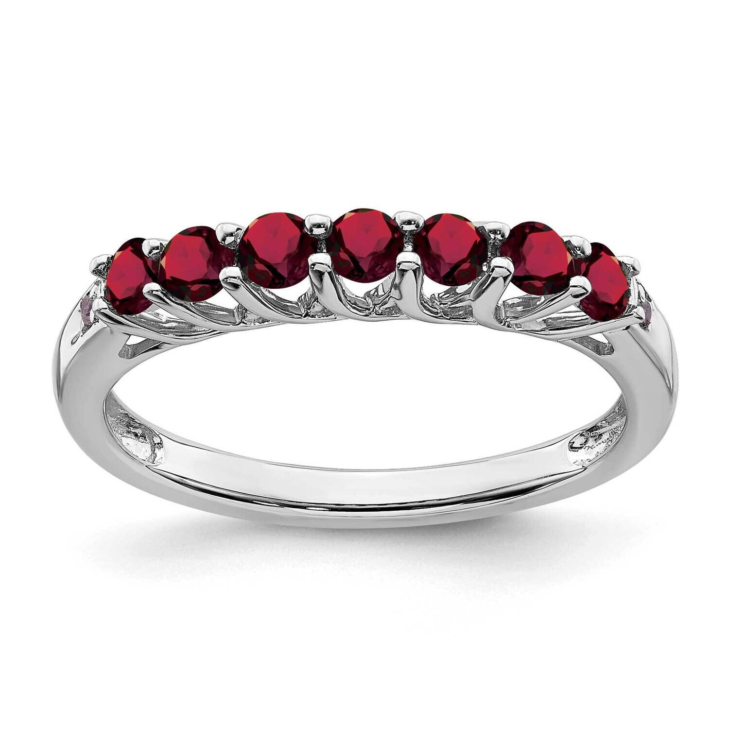 Created Ruby Diamond Ring Sterling Silver Rhodium-Plated RM7411-CRU-001-SSA, MPN: RM7411-CRU-001-SS…