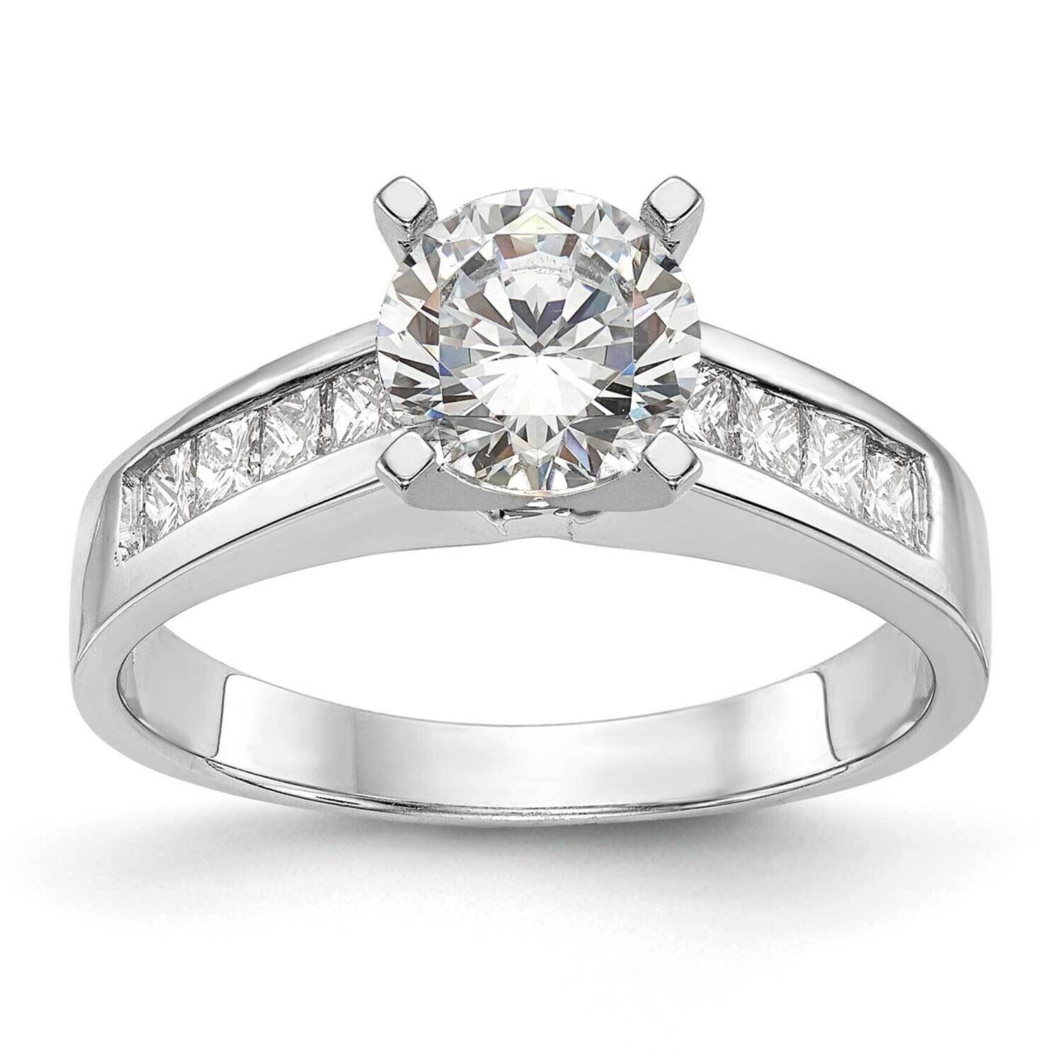 Peg Set Channel Princess Engagement Ring Mounting 14k White Gold RM2680E-040-CWAA, MPN: RM2680E-040…