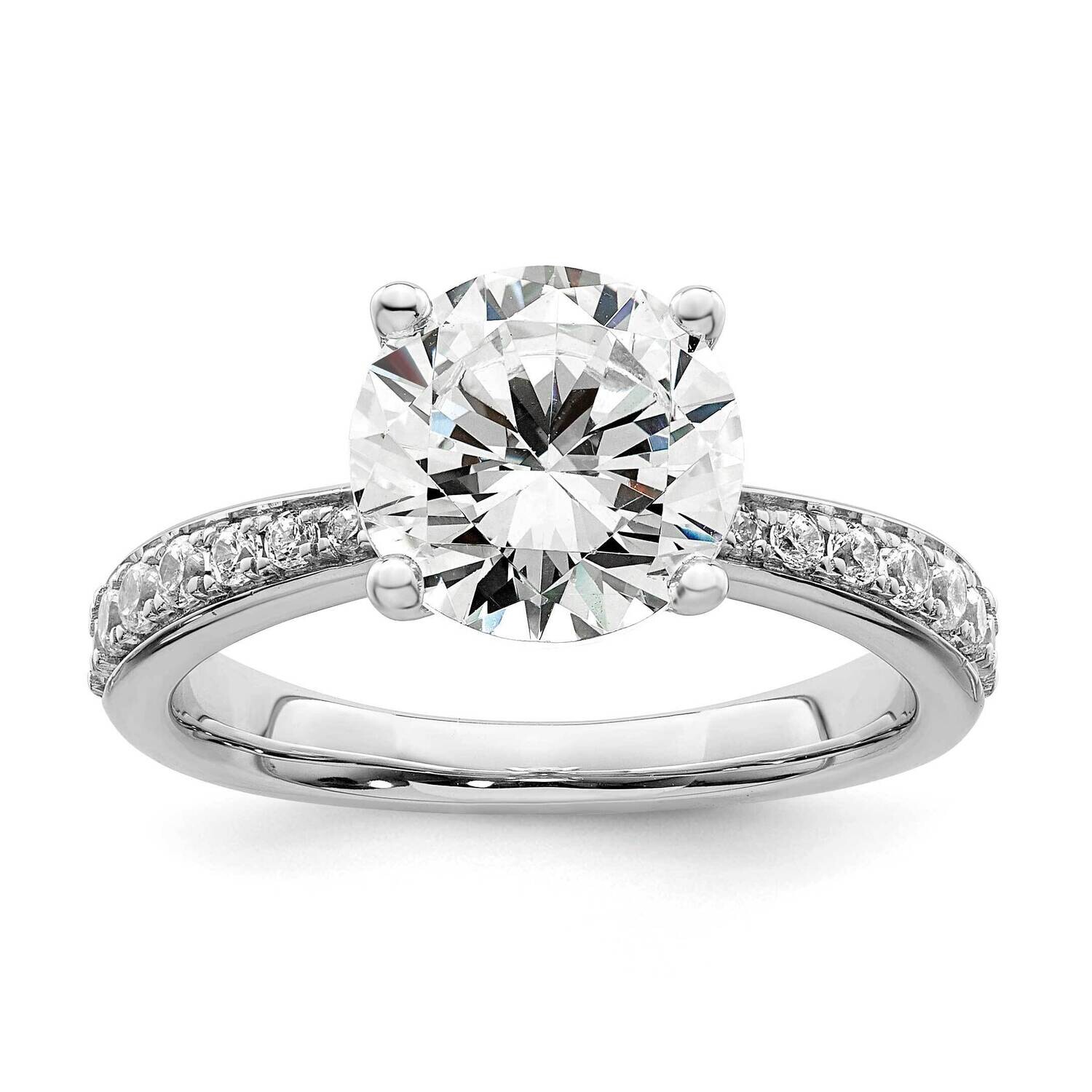 True Origin White Gold 1/3 Carat Diamond Vs/Si D E F Semi Mound Round Engagement Ring RM8588-250-WA…
