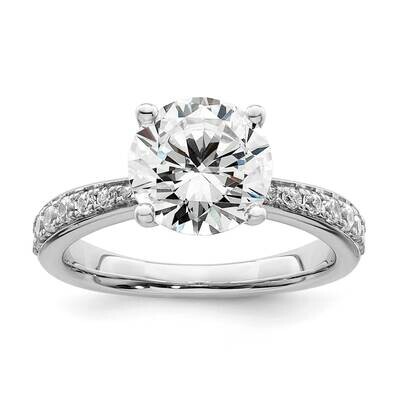 True Origin White Gold 1/3 Carat Diamond Vs/Si D E F Semi Mound Round Engagement Ring RM8588-250-WA…