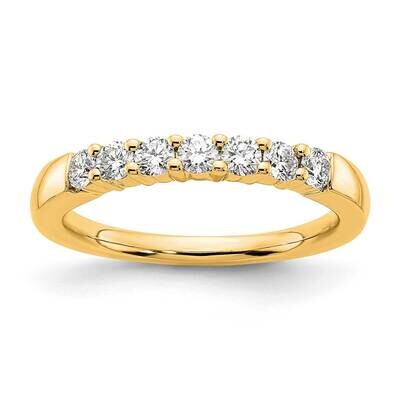 7-Stone Shared Prong Holds 7-2.5mm Round Diamond Band Ring Mounting 14k Gold RM3187B-045-YAA, MPN: …