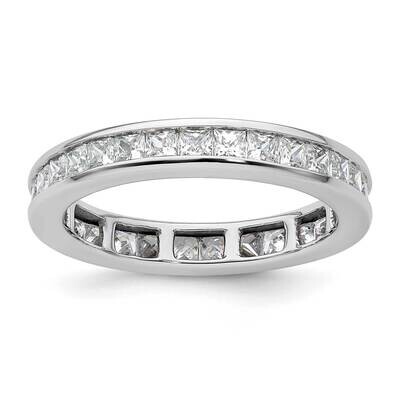 Polished Channel-Set 2 Carat Princess Diamond Complete Eternity Band 14k White Gold ET0010-200-9W4,…