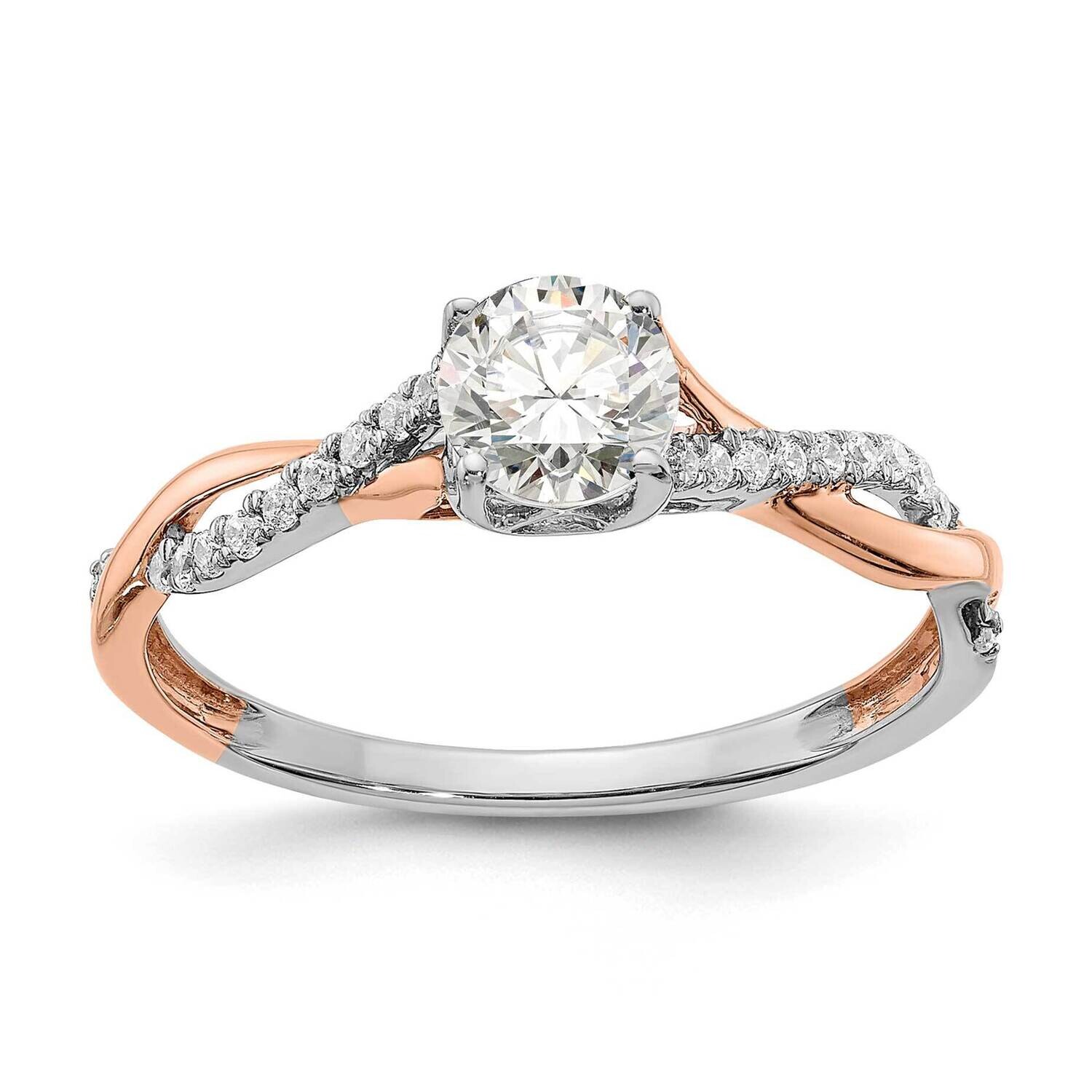 Diamond Twist Design Complete Eng Ring 14k Two-Tone Gold RM5909E-050-WRAA, MPN: RM5909E-050-WRAA, 8…