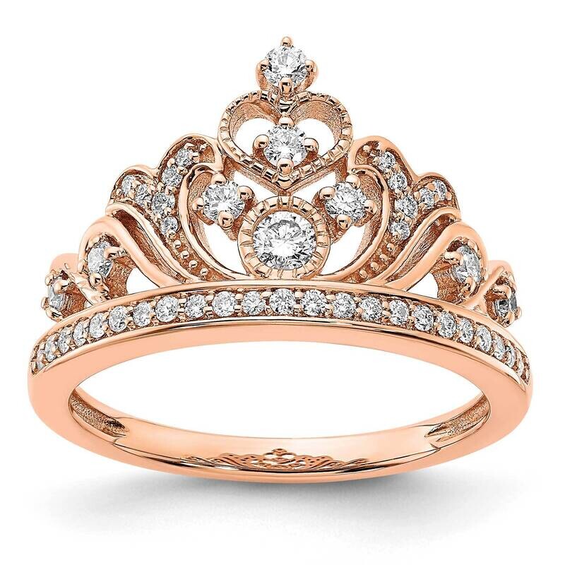 Polished Diamond Tiara Ring 14k Rose Gold RM6894-038-RA