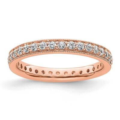 Polished Vintage 1/2 Carat Diamond Complete Eternity Band 14k Rose Gold ET0002-050-5R4, MPN: ET0002…