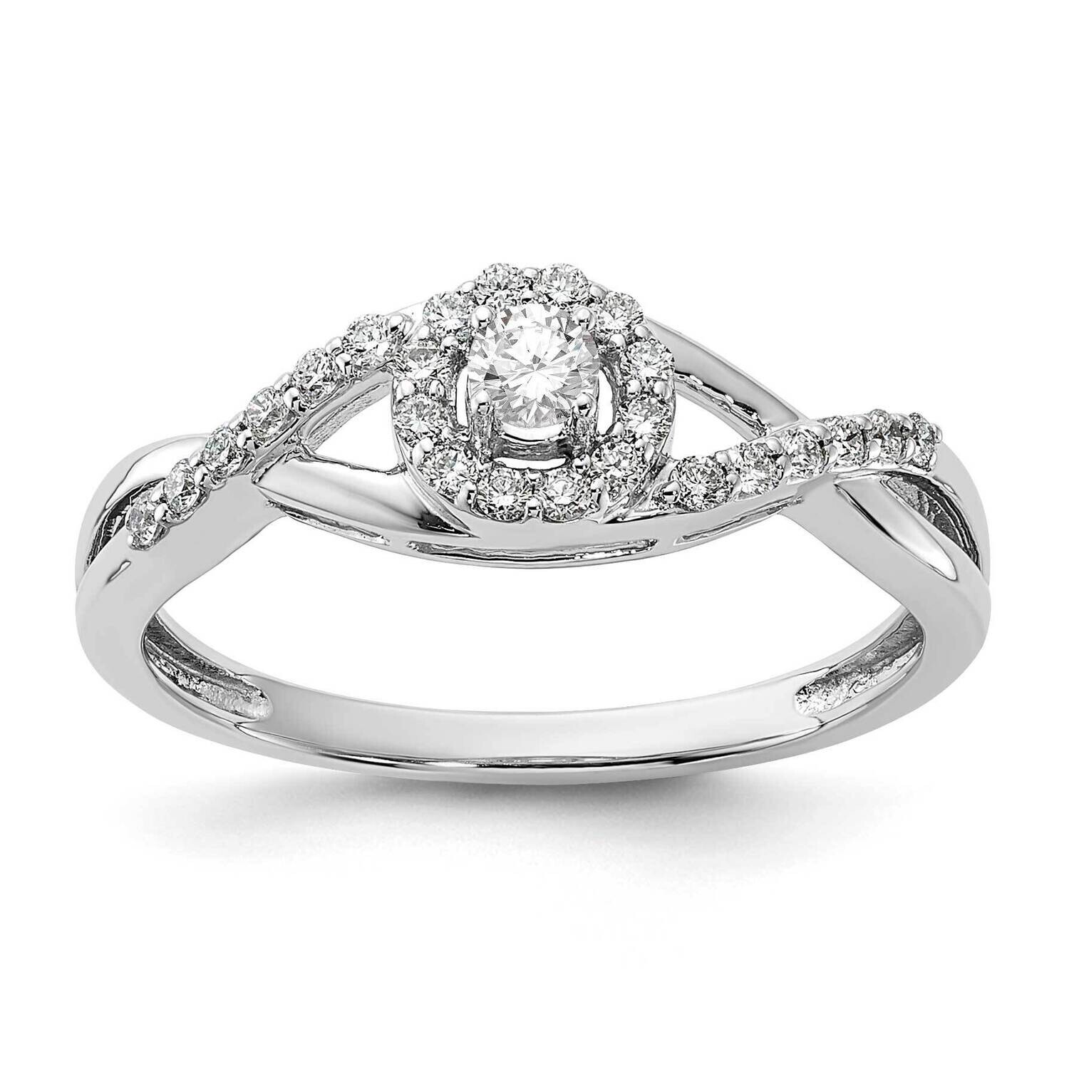 Diamond Complete Halo Engagement Ring 14k White Gold RM2176E-010-WAA