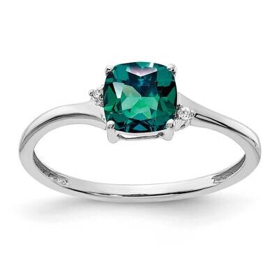 Created Alexandrite Diamond Ring Sterling Silver Rhodium-Plated RM7404-CA-001-SSA, MPN: RM7404-CA-0…