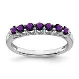 Amethyst Diamond 7-Stone Ring 14k White Gold RM7411-AM-001-WA, MPN: RM7411-AM-001-WA,