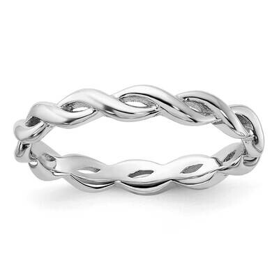 Stackable Expressions Carved BRing Sterling Silver QSK1436, MPN: QSK1436,