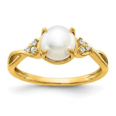 Fwc Pearl Diamond Ring 14k Gold RM3625-PL-006-YA, MPN: RM3625-PL-006-YA,