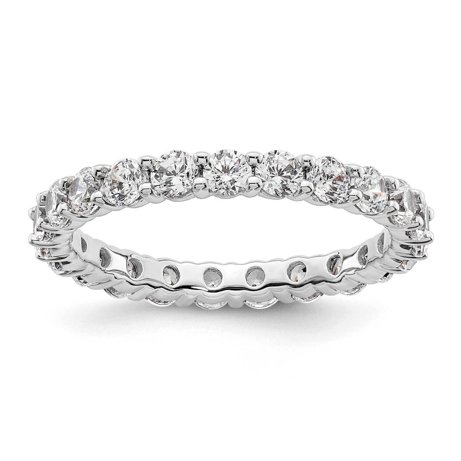 Polished Shared Prong 2 Carat Diamond Complete Eternity Band 14k White Gold ET0001-200-9W4, MPN: ET…