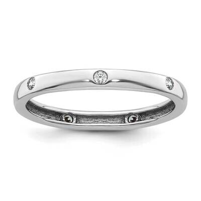 Polished Bezel-Set 1/10 Carat Diamond Complete Eternity Band 14k White Gold ET0008-010-8W4, MPN: ET…