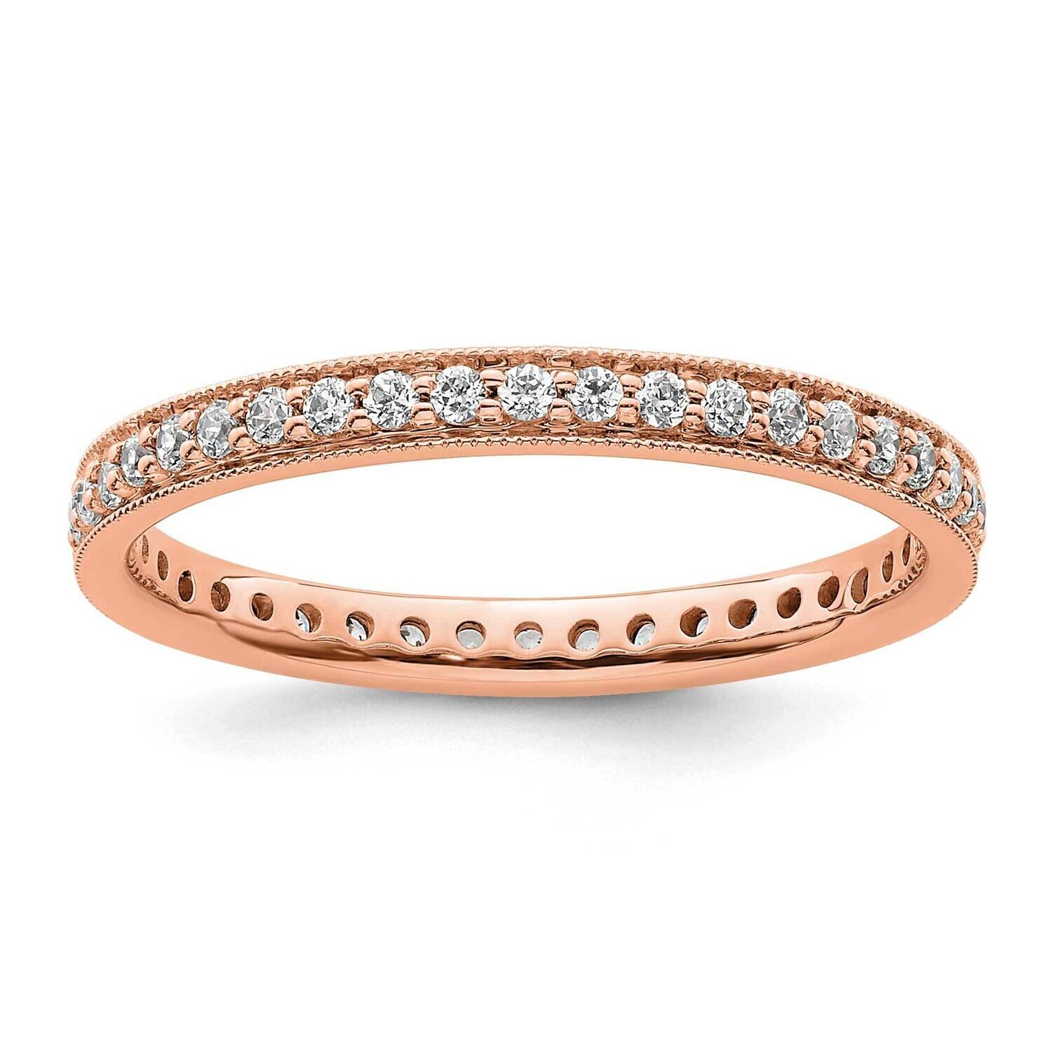 Polished Vintage 1/2 Carat Diamond Complete Eternity Band 14k Rose Gold ET0002-050-9R4, MPN: ET0002…