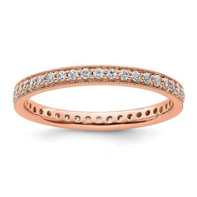Polished Vintage 1/2 Carat Diamond Complete Eternity Band 14k Rose Gold ET0002-050-9R4, MPN: ET0002…