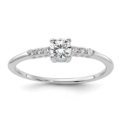 E-Coated CZ Ring Sterling Silver QR7578, MPN: QR7578,