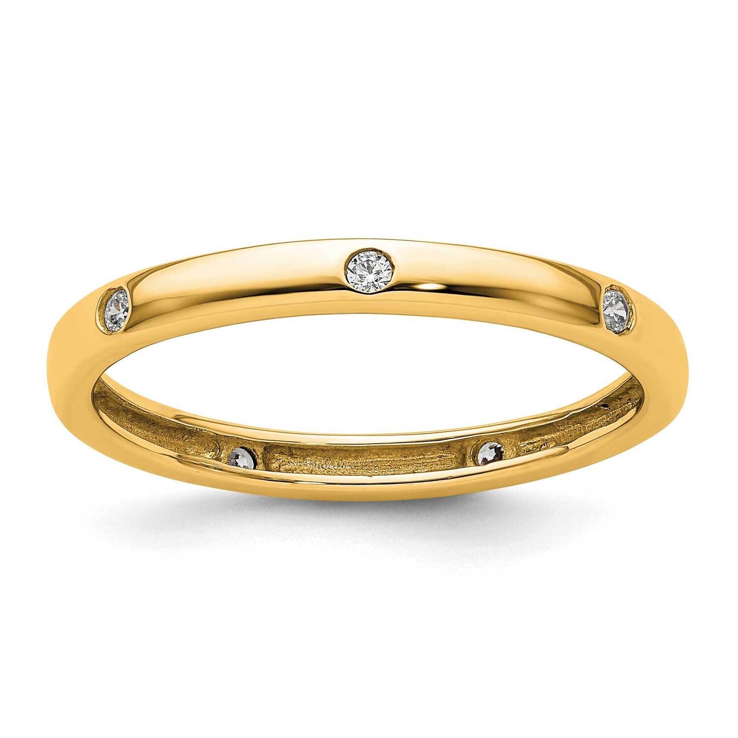 Bezel-Set 1/10 Carat Diamond Complete Eternity Band 14k Polished Gold ET0008-010-9Y4, MPN: ET0008-0…
