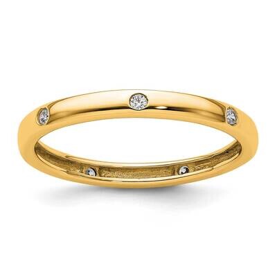 Bezel-Set 1/10 Carat Diamond Complete Eternity Band 14k Polished Gold ET0008-010-9Y4, MPN: ET0008-0…