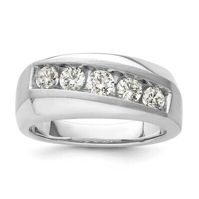 Diamond Si1/Si2 G H I Men&#39;s 5-Stone Ring 10k White Gold RM9057-100-WAA, MPN: RM9057-100-WAA, 883957…