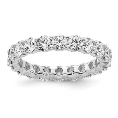 Polished Size 8 Shared Prong 3 Carat Diamond Complete Eternity Band 14k White Gold ET0001-300-8W4, …