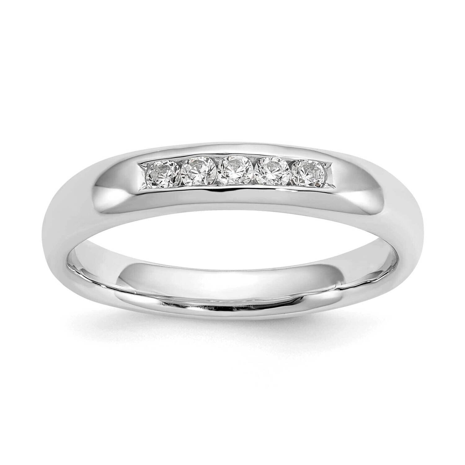 5-Stone Holds 5-1.9mm Round Closed Channel Band Ring Mounting 14k White Gold RM3281B-014-WAA, MPN: …