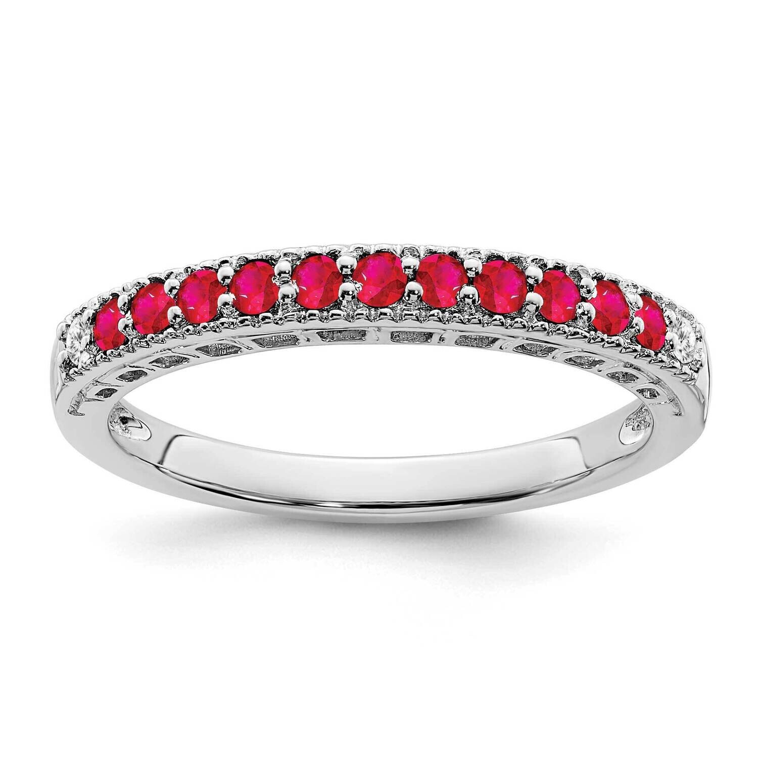 Ruby Diamond Band 14k White Gold RM7244-RU-004-WA, MPN: RM7244-RU-004-WA, 191101826429