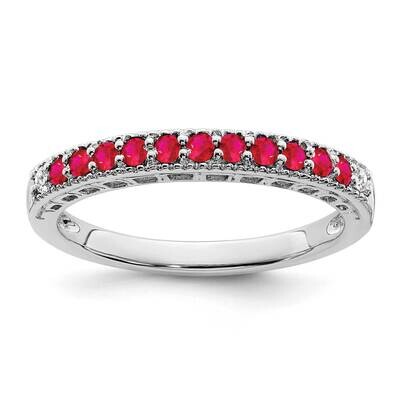 Ruby Diamond Band 14k White Gold RM7244-RU-004-WA, MPN: RM7244-RU-004-WA, 191101826429