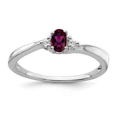 Rhodolite Garnet Diamond Ring 14k White Gold RM7405-RG-004-WA, MPN: RM7405-RG-004-WA,