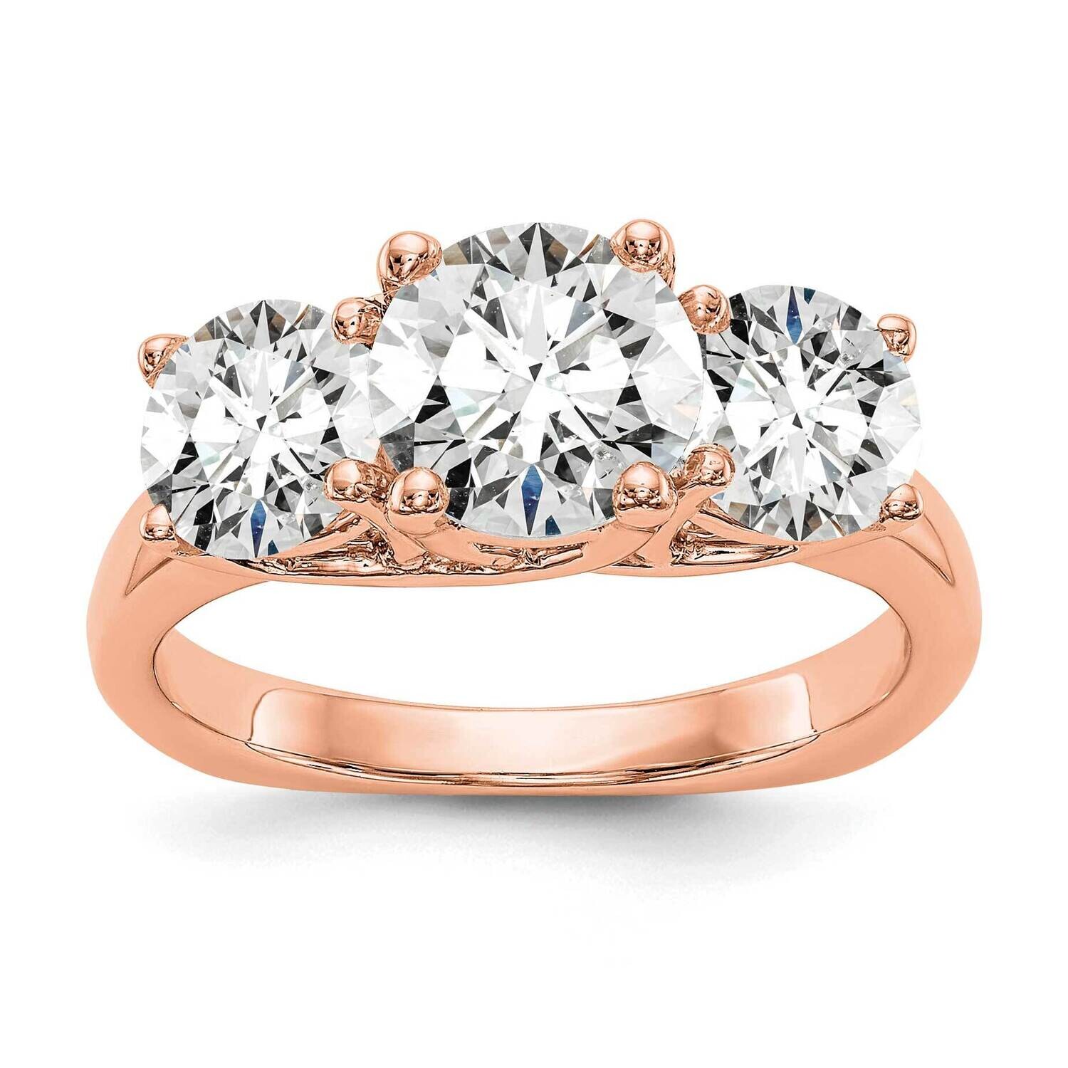 True Origin 1 Carat Diamond Vs/Si D E F Semi Mount Peg Set Ring 14k Rose Gold RM2953E-100_100-RAA, …