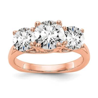 True Origin 1 Carat Diamond Vs/Si D E F Semi Mount Peg Set Ring 14k Rose Gold RM2953E-100_100-RAA, …
