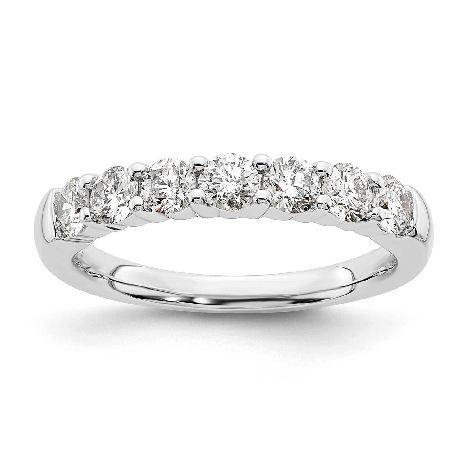 18Kt White Gold 7-Stone Diamond Band Ring Mounting RM3187B-105-WAA, MPN: RM3187B-105-WAA,